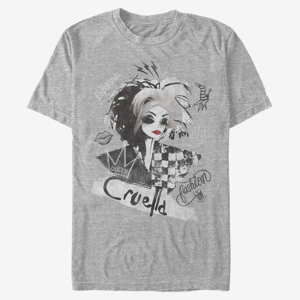 Queens Disney Classics DNCA - ARTSY CRUELLA Unisex T-Shirt Heather Grey