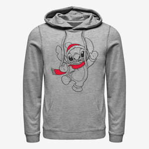 Queens Disney Classics Lilo & Stitch - Stitch Holiday Unisex Hoodie Heather Grey