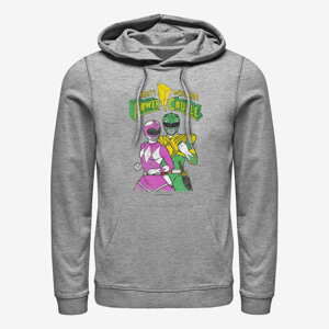 Queens Hasbro Vault Power Rangers - Mighty Morphin Power Couple Unisex Hoodie Heather Grey