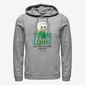 Queens Disney Classics Ducktales - Team Louie Green Unisex Hoodie Heather Grey