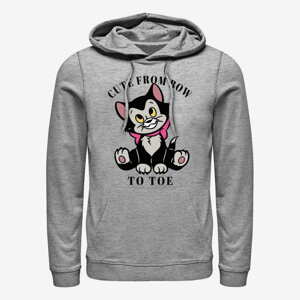 Queens Disney Classics Pinocchio - Cute Figaro Unisex Hoodie Heather Grey