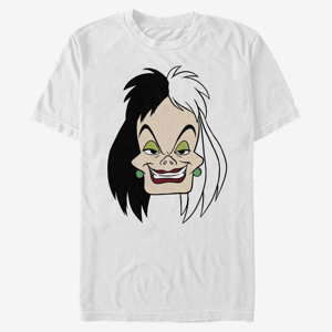 Queens Disney Classics 101 Dalmatians - Cruella Big Face Unisex T-Shirt White