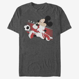 Queens Disney Classics Mickey Classic - England Kick Unisex T-Shirt Dark Heather Grey