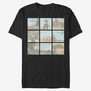 Queens Disney Classics Winnie The Pooh - POOH SCENES Unisex T-Shirt Black