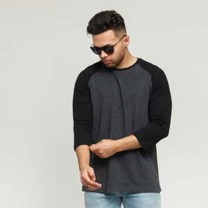 Tričko s krátkým rukávem Urban Classics Contrast 3/4 Sleeve Raglan Black