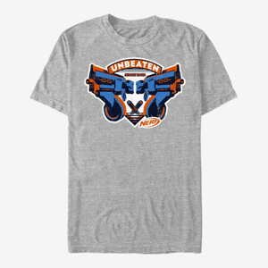 Queens Hasbro Vault Nerf - Unbeaten Badge Unisex T-Shirt Heather Grey