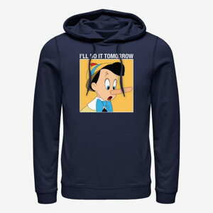 Queens Disney Classics Pinocchio - Do It Tomorrow Unisex Hoodie Navy Blue