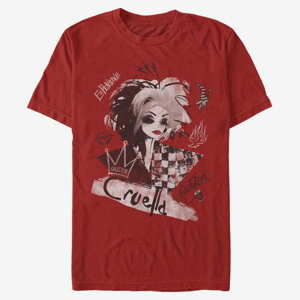 Queens Disney Classics DNCA - ARTSY CRUELLA Unisex T-Shirt Red