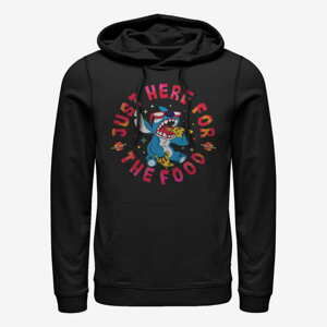 Queens Disney Classics Lilo & Stitch - Stitch Pizza Unisex Hoodie Black