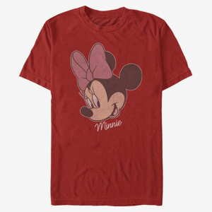Queens Disney Classics Mickey Classic - Minnie Big Face Distressed Unisex T-Shirt Red