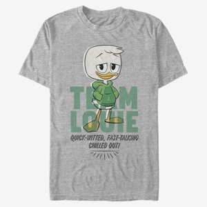 Queens Disney Classics Ducktales - Team Louie Green Unisex T-Shirt Heather Grey