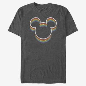 Queens Disney Classics Mickey Classic - Rainbow Ears Unisex T-Shirt Dark Heather Grey