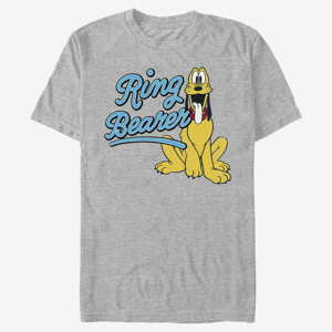 Queens Disney Classics Mickey & Friends - Ring Pluto Unisex T-Shirt Heather Grey