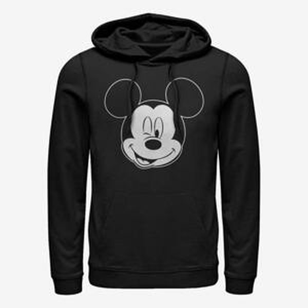 Queens Disney Classics Mickey & Friends - Let Me Sleep Outline Unisex Hoodie Black