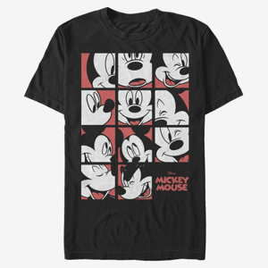 Queens Disney Classics Mickey Classic - Mickey Mouse Expression Grid Unisex T-Shirt Black