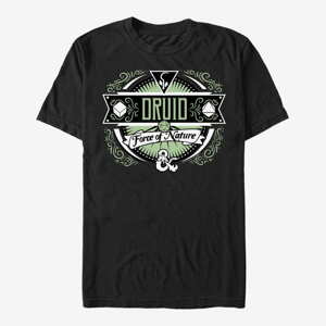 Queens Dungeons & Dragons - Druid Label Unisex T-Shirt Black