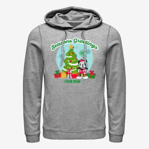 Queens Disney Classics Mickey Classic - Greetings From Mom Unisex Hoodie Heather Grey