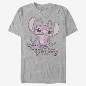 Queens Disney Classics Lilo & Stitch - Fluffy Angel Unisex T-Shirt Heather Grey
