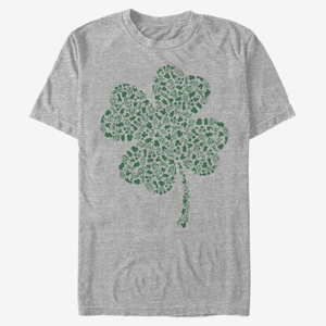 Queens Disney Classics Mickey Classic - Shamrock Fill Unisex T-Shirt Heather Grey