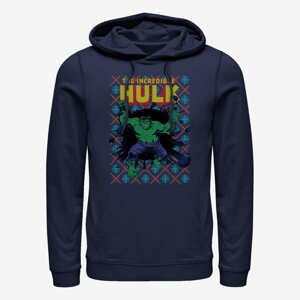 Queens Marvel Avengers Classic - Hulk Smash Sweater Unisex Hoodie Navy Blue