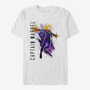 Queens Marvel Avengers: Endgame - Captain Marvel Painted Unisex T-Shirt White