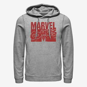 Queens Marvel - LOGO DISTRESSED Unisex Hoodie Heather Grey