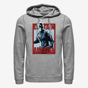 Queens Marvel Avengers: Endgame - Captain Poster Unisex Hoodie Heather Grey