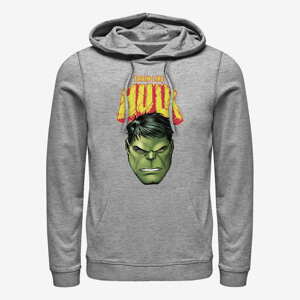 Queens Marvel Avengers - Hulk Face Unisex Hoodie Heather Grey