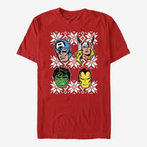 Queens Marvel Avengers Classic - Super Heads Unisex T-Shirt Red