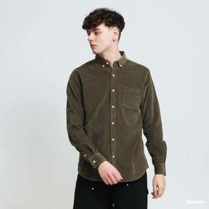 Košile Urban Classics Corduroy Shirt Green M