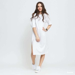 Šaty Urban Classics Ladies Organic Oversized Slit Tee Dress White L