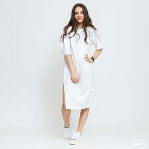 Šaty Urban Classics Ladies Organic Oversized Slit Tee Dress White XL