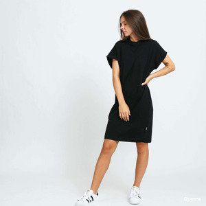 Šaty Urban Classics Ladies Organic Cotton Cut On Sleeve Tee Dress Black M