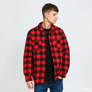 Bunda Urban Classics Padded Check Flannel Shirt Red/ Black L