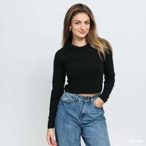 Tričko Urban Classics Ladies Organic Cropped Longsleeve Black XS