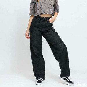 Džíny Urban Classics Ladies High Waist 90'S Wide Leg Denim Pants black washed W29