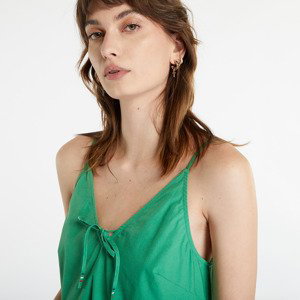 Šaty TOMMY JEANS Poplin Tiered Strappy Dress Coastal Green L