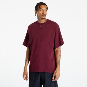 Tričko Nike Solo Swoosh Men's Short Sleeve Heavyweight Tee Night Maroon/ White XS