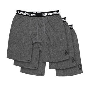 Horsefeathers Dynasty Long 3-Pack Boxer Shorts Heather Anthracite