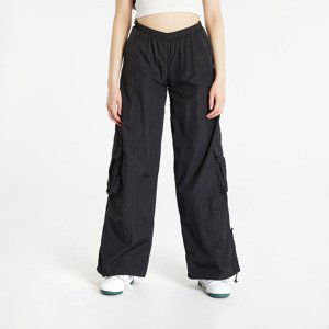 Kalhoty Urban Classics Ladies Wide Crinkle Nylon Cargo Pants Black M