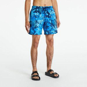 Plavky Urban Classics Pattern Swim Shorts Blue Flower L