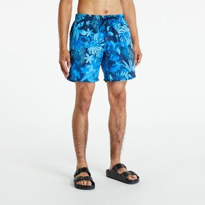 Plavky Urban Classics Pattern Swim Shorts Blue Flower XXL