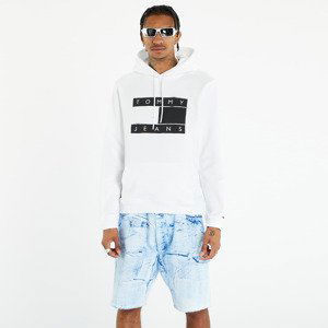 Tommy Jeans Reg Flag Spray Hoodie White