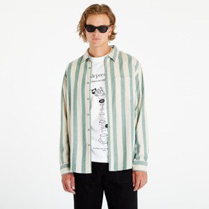 Košile Urban Classics Striped Shirt Greenlancer/ Softseagrass L