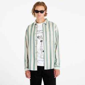 Košile Urban Classics Striped Shirt Greenlancer/ Softseagrass S