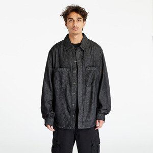 Košile Urban Classics Oversized Denim Pocket Shirt Realblack Washed S