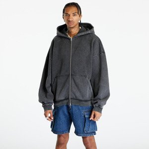 Mikina Urban Classics Heavy Sand Washed 90's Zip Hoody Black XL