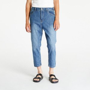 Kalhoty Urban Classics Cropped Tapered Jeans Middeepblue W30