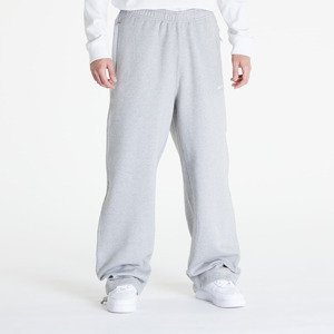 Tepláky Nike Solo Swoosh Men's Open-Hem Brushed-Back Fleece Pants Dk Grey Heather/ White L