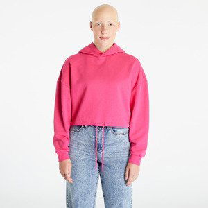 Urban Classics Ladies Cropped Oversized Hoodie Hibiskuspink